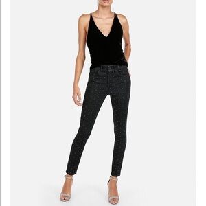 Express NWOT High Waisted Rhinestone Studded Jean